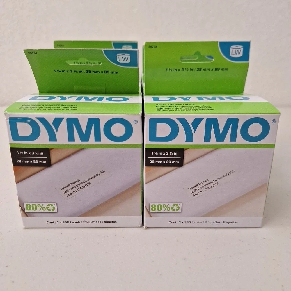 DYMO LabelWriter LW White Address Labels 1 1/8 in x 3 1/2 in NEW IN BOX Set Of 6